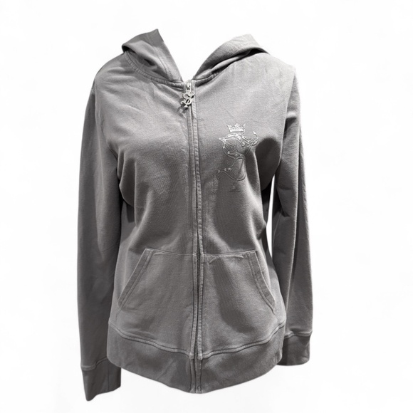 Seven7 Tops - Seven7 Zip-Up Hoodie – Gray – Size L